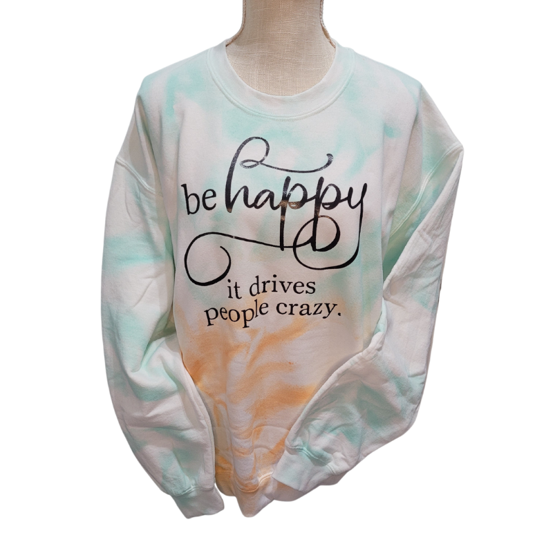 oversized-women's-sweatshirt-plus size-oversized-tie dye- printed women's sweatshirt - Women's Printed Sweatshirt Tie Dye Design